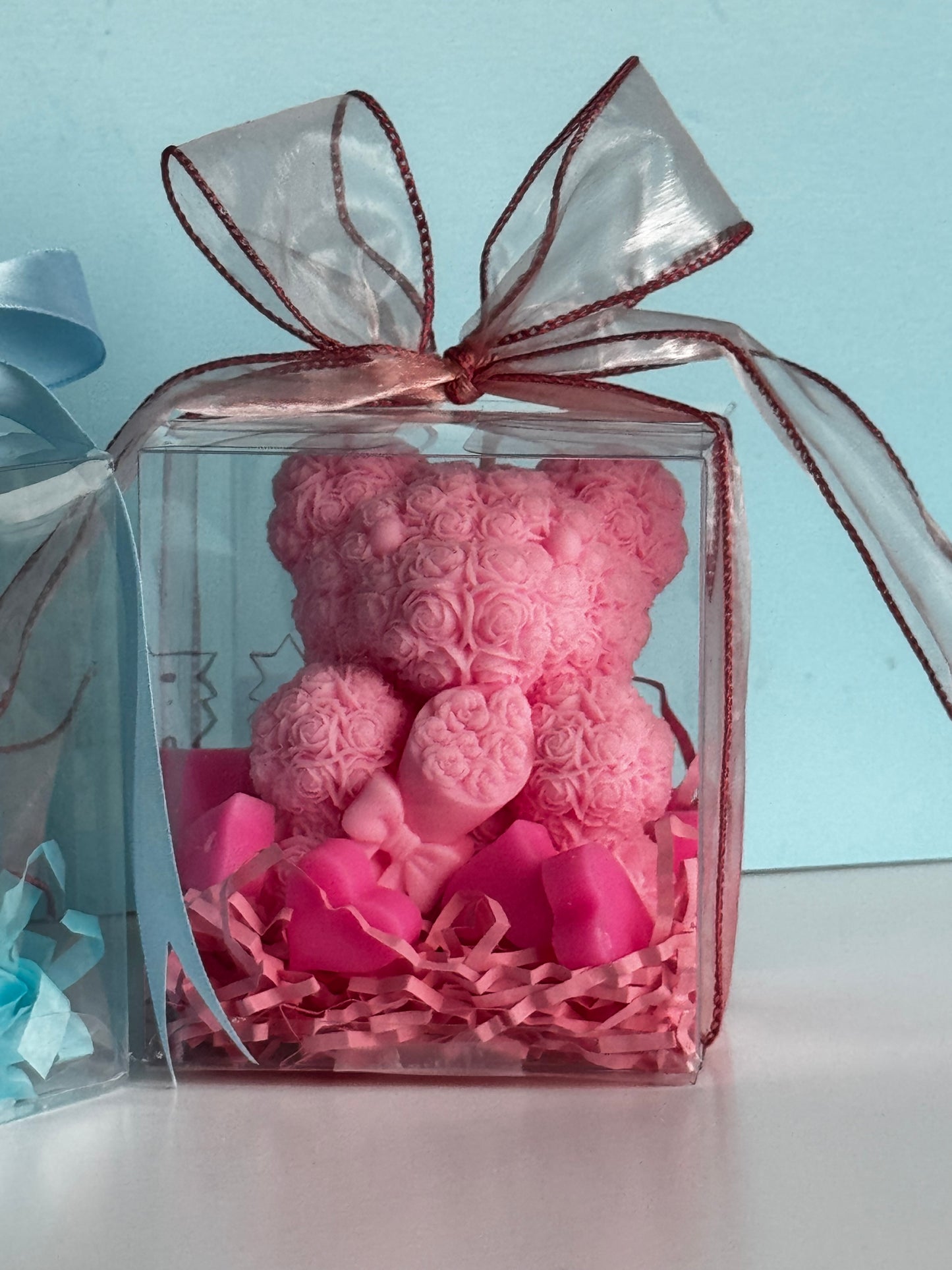 Sweet Pink Teddy Bear With Bouquet